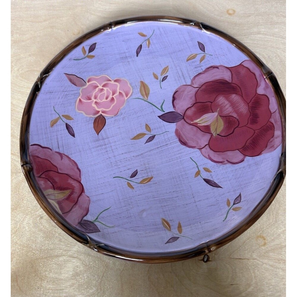 TRACY PORTER The Belle Collection 11” Dinner Plate Hand Painted Dishwasher Safe